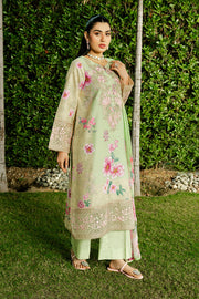 Serene Premium Dahlia Lawn Unstitched 3Pc Suit SL-121 Pistachio Bloom