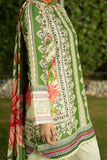 Serene Premium Dahlia Lawn Unstitched 3Pc Suit SL-122 Olive Jardin