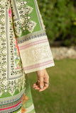 Serene Premium Dahlia Lawn Unstitched 3Pc Suit SL-122 Olive Jardin