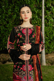 Serene Premium Dahlia Lawn Unstitched 3Pc Suit SL-123 Noir Rouge