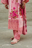 Serene Premium Dahlia Lawn Unstitched 3Pc Suit SL-124 Rose Petal