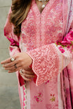 Serene Premium Dahlia Lawn Unstitched 3Pc Suit SL-124 Rose Petal