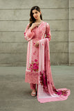 Serene Premium Dahlia Lawn Unstitched 3Pc Suit SL-124 Rose Petal