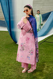 Serene Premium Dahlia Lawn Unstitched 3Pc Suit SL-126 Pink Sapphire