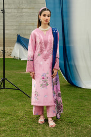 Serene Premium Dahlia Lawn Unstitched 3Pc Suit SL-126 Pink Sapphire