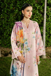 Serene Premium Dahlia Embroidered Lawn Pret 3Pc Suit SL-129 Blush Garden