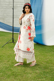 Serene Premium Dahlia Embroidered Lawn Pret 3Pc Suit SL-131 Pearl Blossom