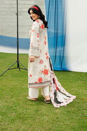 Serene Premium Dahlia Embroidered Lawn Pret 3Pc Suit SL-131 Pearl Blossom