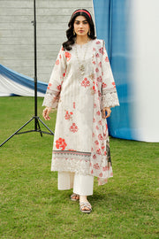 Serene Premium Dahlia Embroidered Lawn Pret 3Pc Suit SL-131 Pearl Blossom