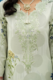 Serene Premium Dahlia Embroidered Lawn Pret 3Pc Suit SL-134 Sage Meadow