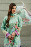 Serene Premium Dahlia Embroidered Lawn Pret 3Pc Suit SL-137 Aqua Fleur