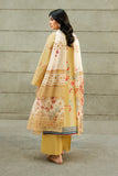 Serene Premium Dahlia Embroidered Lawn Pret 3Pc Suit SL-138 Sunlit Daffodil