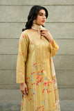 Serene Premium Dahlia Embroidered Lawn Pret 3Pc Suit SL-138 Sunlit Daffodil