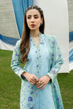 Serene Premium Dahlia Embroidered Lawn Pret 3Pc Suit SL-139 Powder Azure