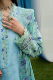 Serene Premium Dahlia Embroidered Lawn Pret 3Pc Suit SL-139 Powder Azure