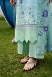 Serene Premium Dahlia Embroidered Lawn Pret 3Pc Suit SL-139 Powder Azure