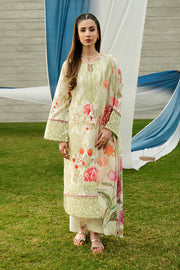 Serene Premium Dahlia Embroidered Lawn Pret 3Pc Suit SL-140 Ivory Jardin