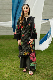 Serene Premium Dahlia Embroidered Lawn Pret 3Pc Suit SL-141 Noir Botanica