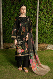 Serene Premium Dahlia Embroidered Lawn Pret 3Pc Suit SL-143 Midnight Blossom