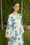Serene Premium Dahlia Embroidered Lawn Pret 3Pc Suit SL-145 Blue Porcelain