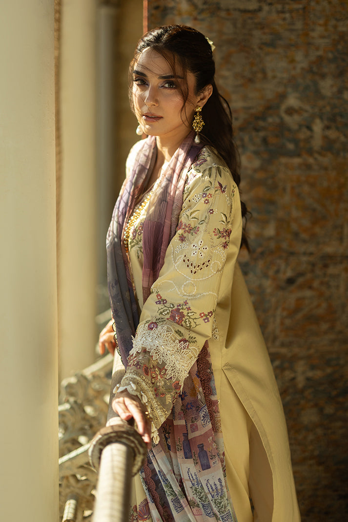 Serene Premium Maya Luxury Lawn Unstitched 3Pc Suit SL-151 Nael