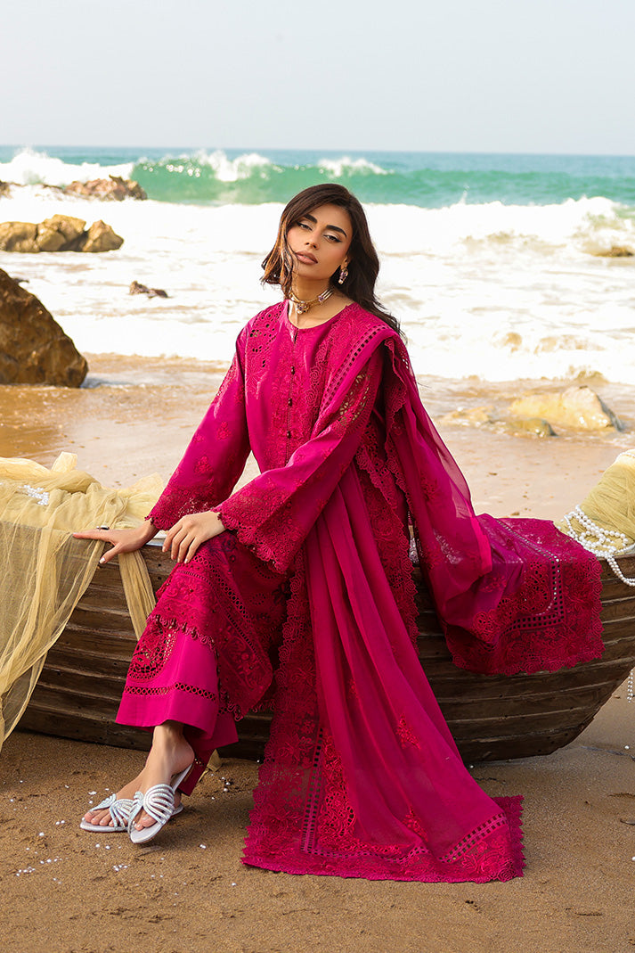Serene Premium Hania Luxury Lawn Unstitched 3Pc Suit SL-98 Zimal