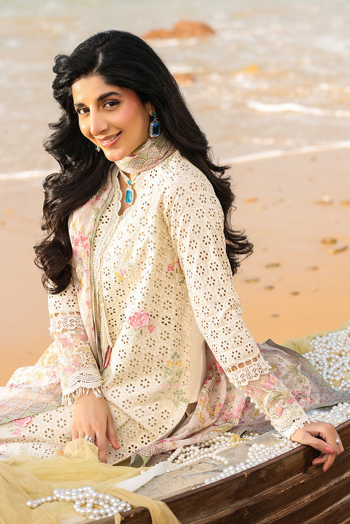 Serene Premium Hania Luxury Lawn Unstitched 3Pc Suit SL-99 Irha