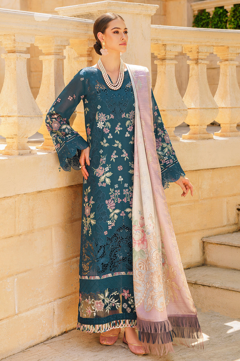 Baroque Embroidered Swiss Lawn Unstitched 3Pc Suit BQU-SL12-D02