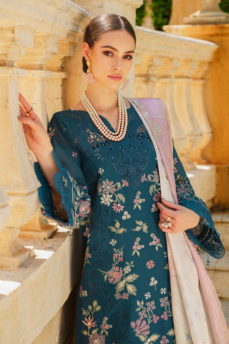 Baroque Embroidered Swiss Lawn Unstitched 3Pc Suit BQU-SL12-D02