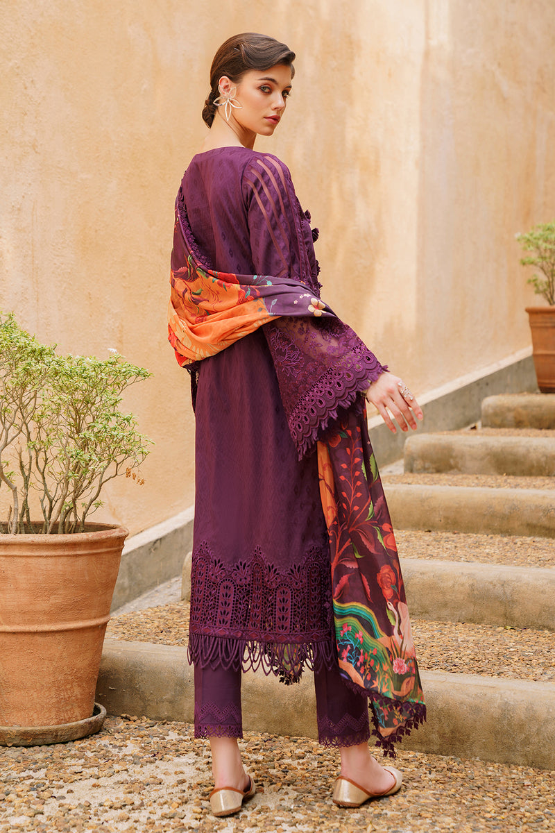Baroque Embroidered Swiss Lawn Unstitched 3Pc Suit BQU-SL12-D04