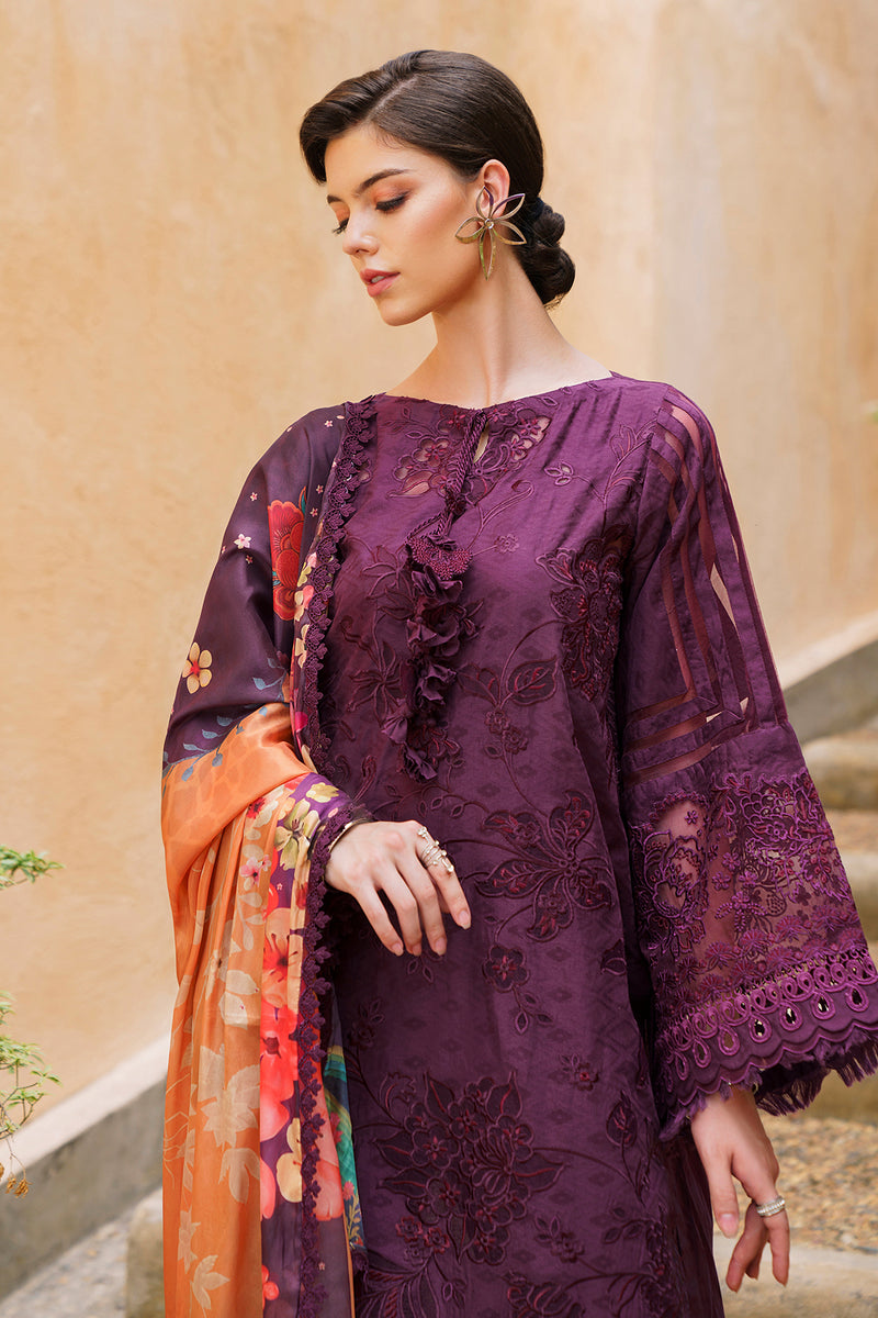 Baroque Embroidered Swiss Lawn Unstitched 3Pc Suit BQU-SL12-D04