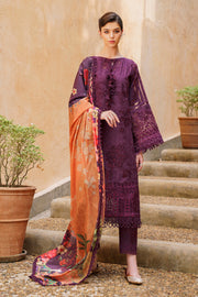 Baroque Embroidered Swiss Lawn Unstitched 3Pc Suit BQU-SL12-D04