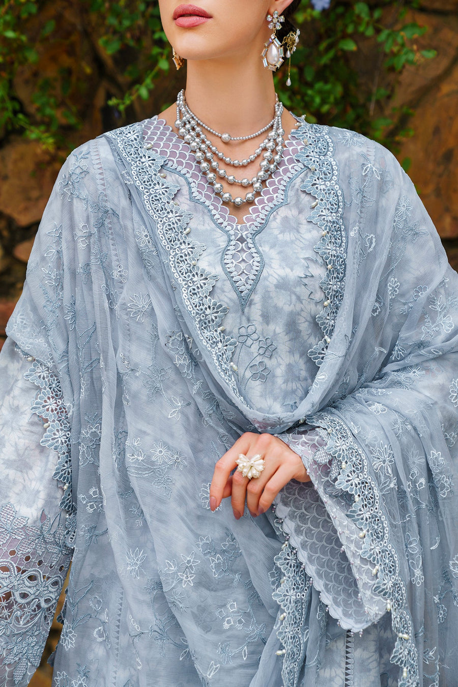 Baroque Embroidered Swiss Lawn Unstitched 3Pc Suit BQU-SL12-D05
