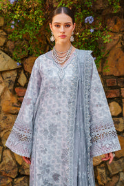 Baroque Embroidered Swiss Lawn Unstitched 3Pc Suit BQU-SL12-D05