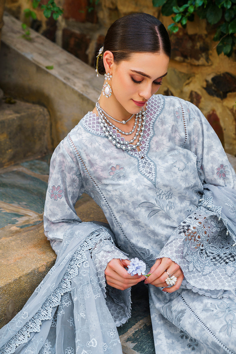 Baroque Embroidered Swiss Lawn Unstitched 3Pc Suit BQU-SL12-D05