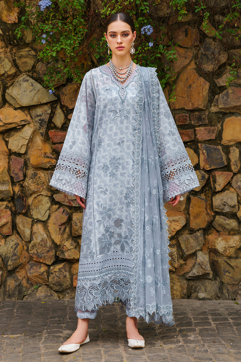 Baroque Embroidered Swiss Lawn Unstitched 3Pc Suit BQU-SL12-D05