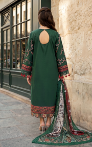Asifa & Nabeel Summer Lawn Unstitched 3Pc Suit SL26-01 Green Majestic