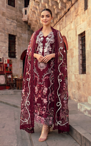 Asifa & Nabeel Summer Lawn Unstitched 3Pc Suit SL26-03 Ruby Dusk
