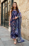 Asifa & Nabeel Summer Lawn Unstitched 3Pc Suit SL26-04 Scarlet Blue