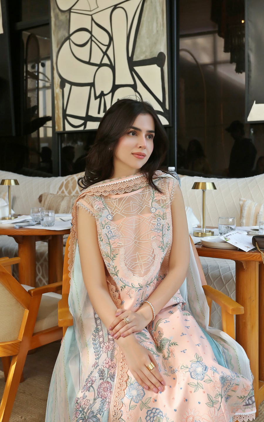 Asifa & Nabeel Summer Lawn Unstitched 3Pc Suit SL26-05 Peach Garden