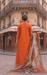 Asifa & Nabeel Summer Lawn Unstitched 3Pc Suit SL26-06 Coral Fusion
