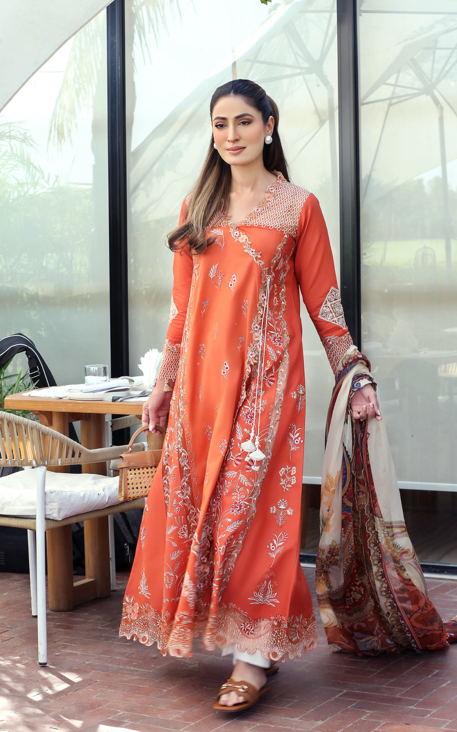Asifa & Nabeel Summer Lawn Unstitched 3Pc Suit SL26-06 Coral Fusion