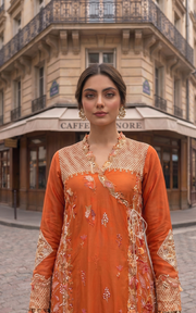 Asifa & Nabeel Summer Lawn Unstitched 3Pc Suit SL26-06 Coral Fusion