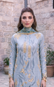 Asifa & Nabeel Summer Lawn Unstitched 3Pc Suit SL26-07 Ash Elegance