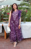 Asifa & Nabeel Summer Lawn Unstitched 3Pc Suit SL26-10 Plum Royale
