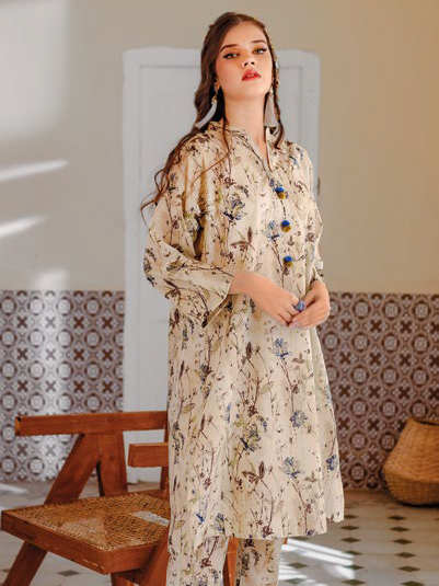 Gul Ahmed Essential Printed Lawn Unstitched 1Pc Shirt SL-42010