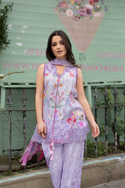 Sobia Nazir Prints Embroidered Lawn Unstitched 3Pc Suit SNP26-3A