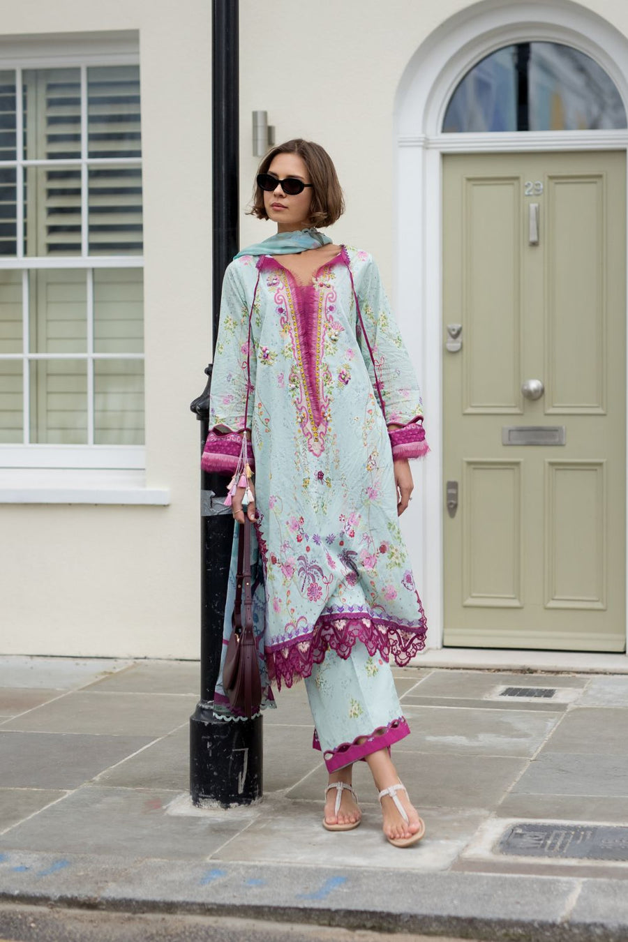 Sobia Nazir Prints Embroidered Lawn Unstitched 3Pc Suit SNP26-7A