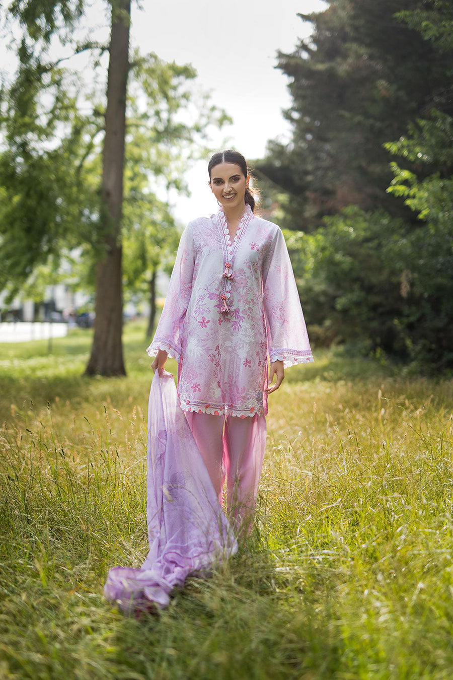Sobia Nazir Prints Vol-02 Embroidered Lawn Unstitched 3Pc Suit SNP26V2-1B