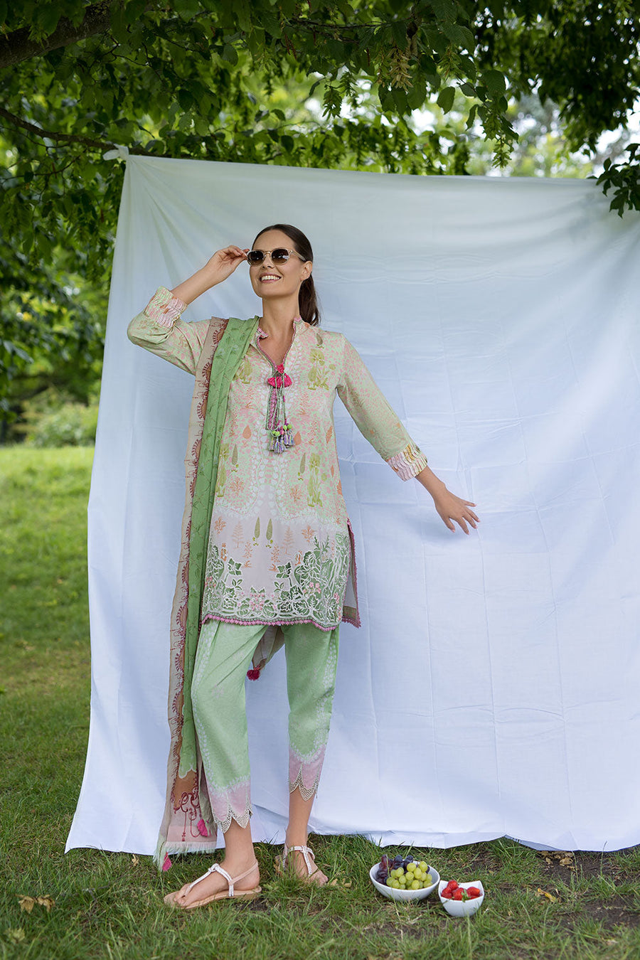 Sobia Nazir Prints Vol-02 Embroidered Lawn Unstitched 3Pc Suit SNP26V2-2A